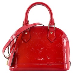 Alma patent leather handbag Louis Vuitton Red in Patent leather - 27473898