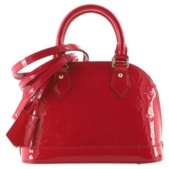 Alma bb patent leather handbag Louis Vuitton Red in Patent leather -  24145486