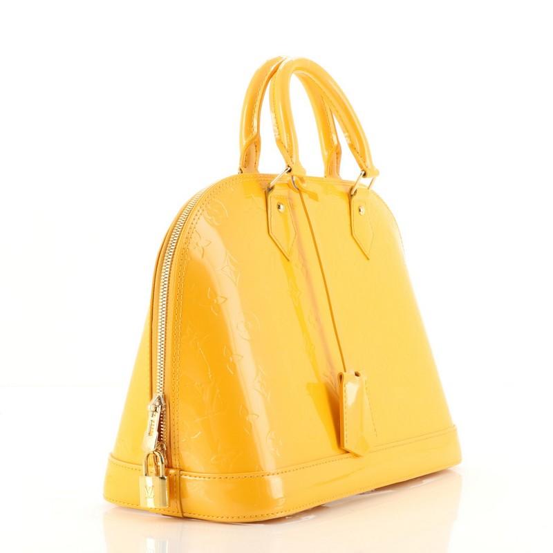 Orange Louis Vuitton Alma Handbag Monogram Vernis PM