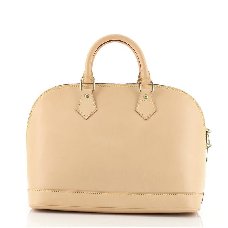 Beige Louis Vuitton Alma Handbag Nomade Leather PM