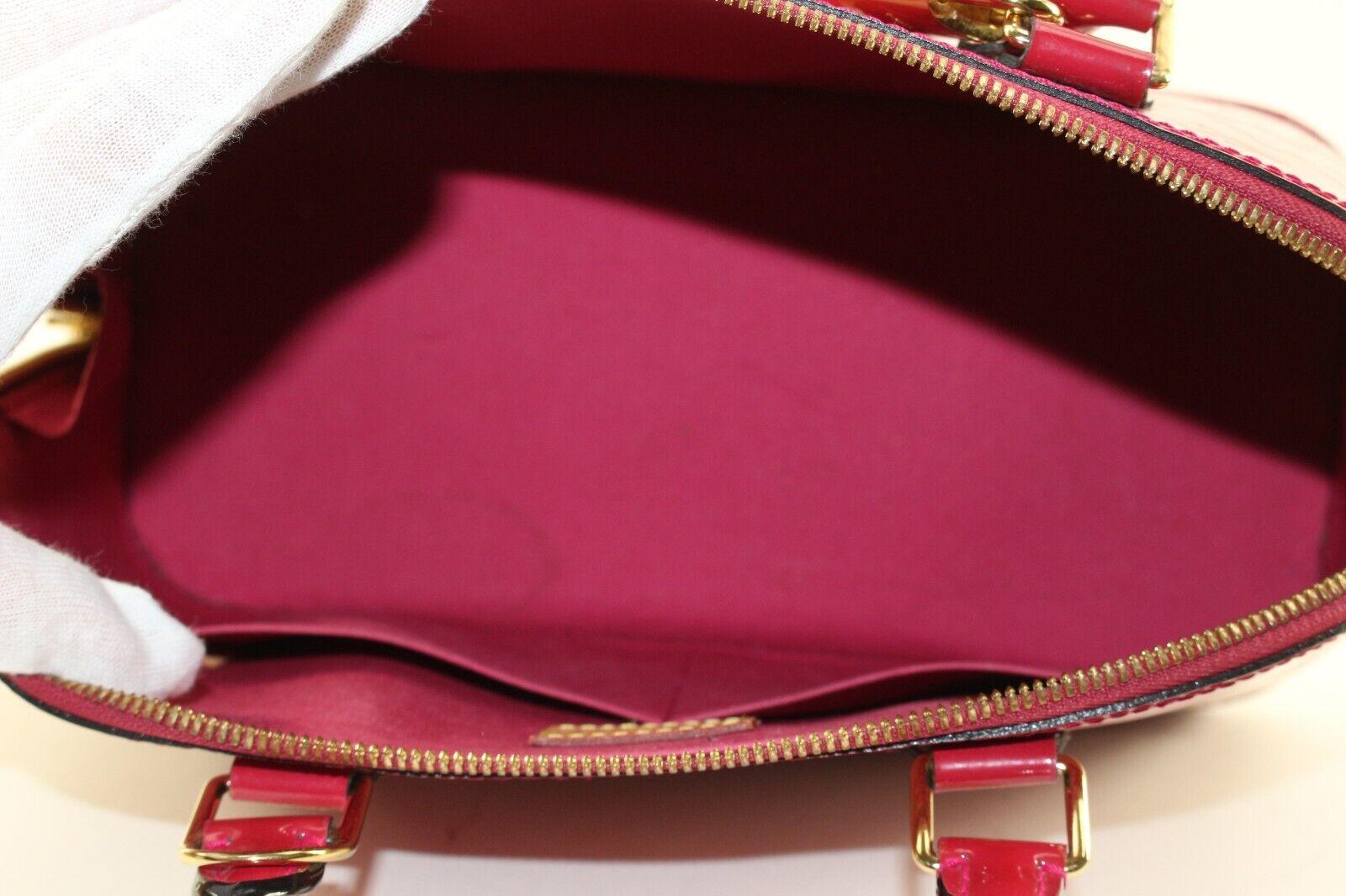 Louis Vuitton Alma Handbag PM Dark Pink Indian Rose Leather 1LK1222K For Sale 3