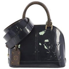 Louis Vuitton Alma Handbag Vernis with Monogram Canvas BB