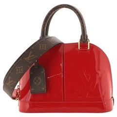 Louis Vuitton Alma Handbag Vernis with Monogram Canvas BB