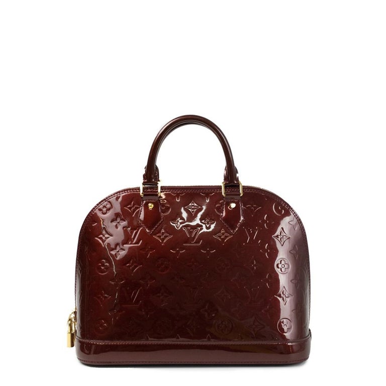 Alma bb patent leather handbag Louis Vuitton Burgundy in Patent leather -  31946132