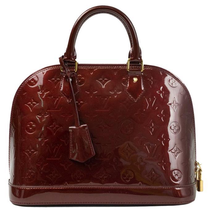 LOUIS VUITTON, Alma in burgundy patent leather at 1stDibs