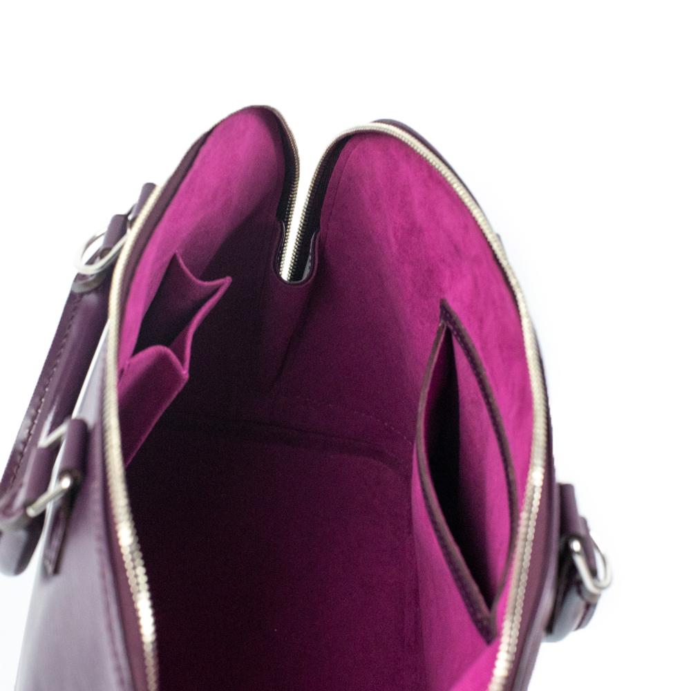 LOUIS VUITTON, Alma in purple épi leather In Good Condition For Sale In Clichy, FR