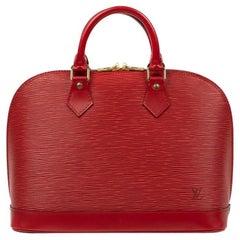 LOUIS VUITTON, Alma in red épi leather