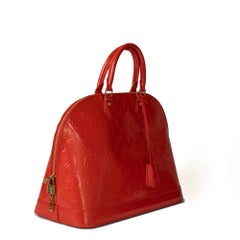LOUIS VUITTON, Alma in red patent leather