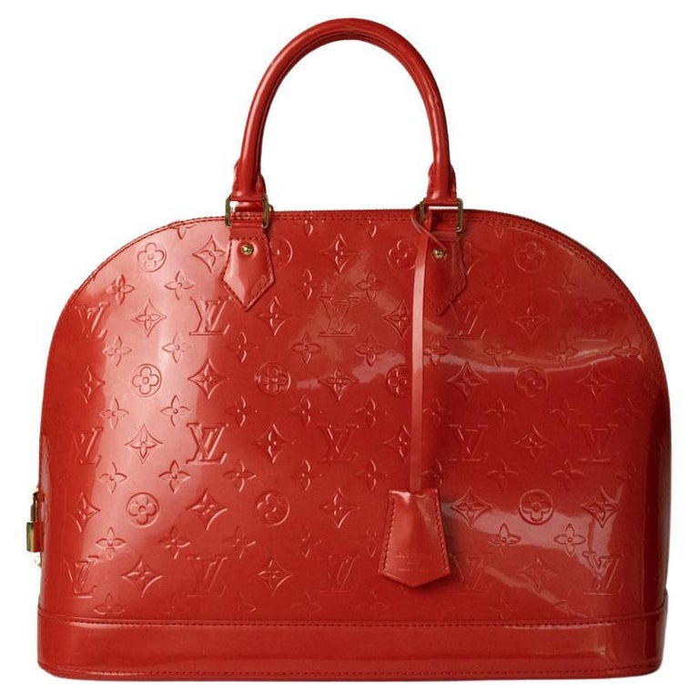 LOUIS VUITTON, Alma in red patent leather For Sale at 1stDibs