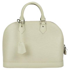 LOUIS VUITTON, Alma in white épi leather