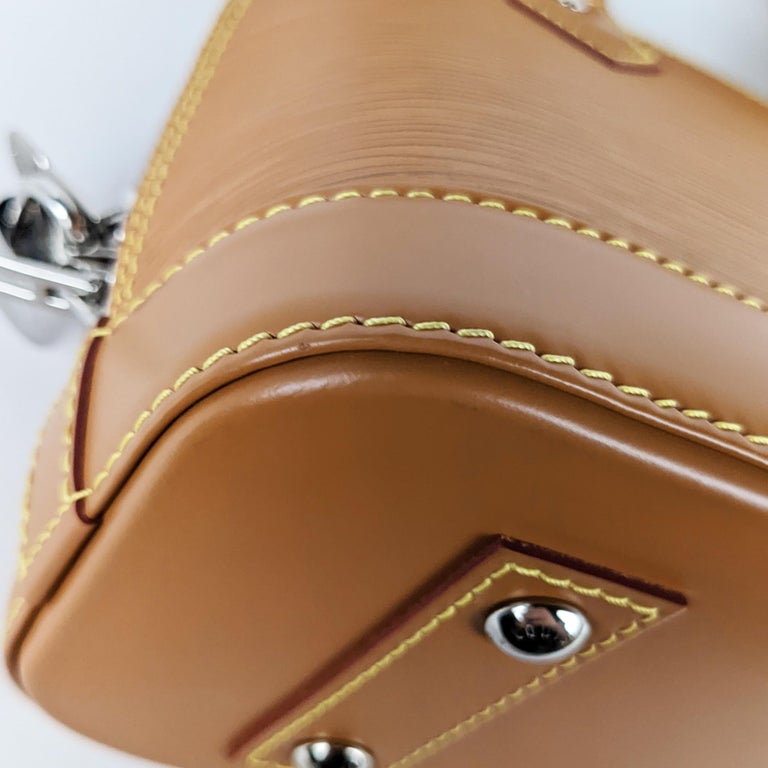Louis Vuitton Alma Jacquard Bb Honey Gold Epi Leather Satchel For Sale