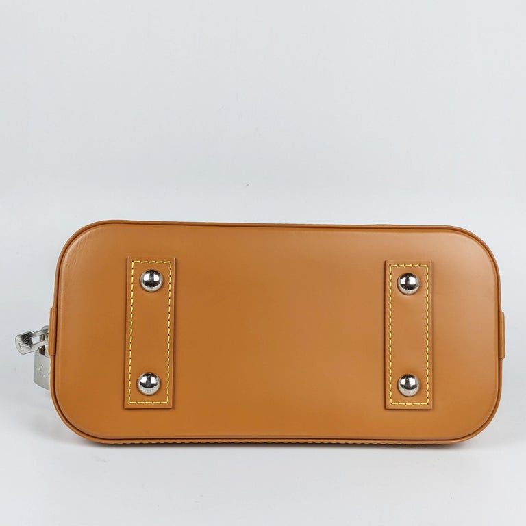 Louis Vuitton Alma Jacquard Bb Honey Gold Epi Leather Satchel For Sale