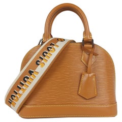 Louis Vuitton Alma Jacquard Bb Honey Gold Epi Leather Satchel