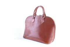 Louis Vuitton Alma Kenya Epi 14lr0417 Brown Leather Satchel