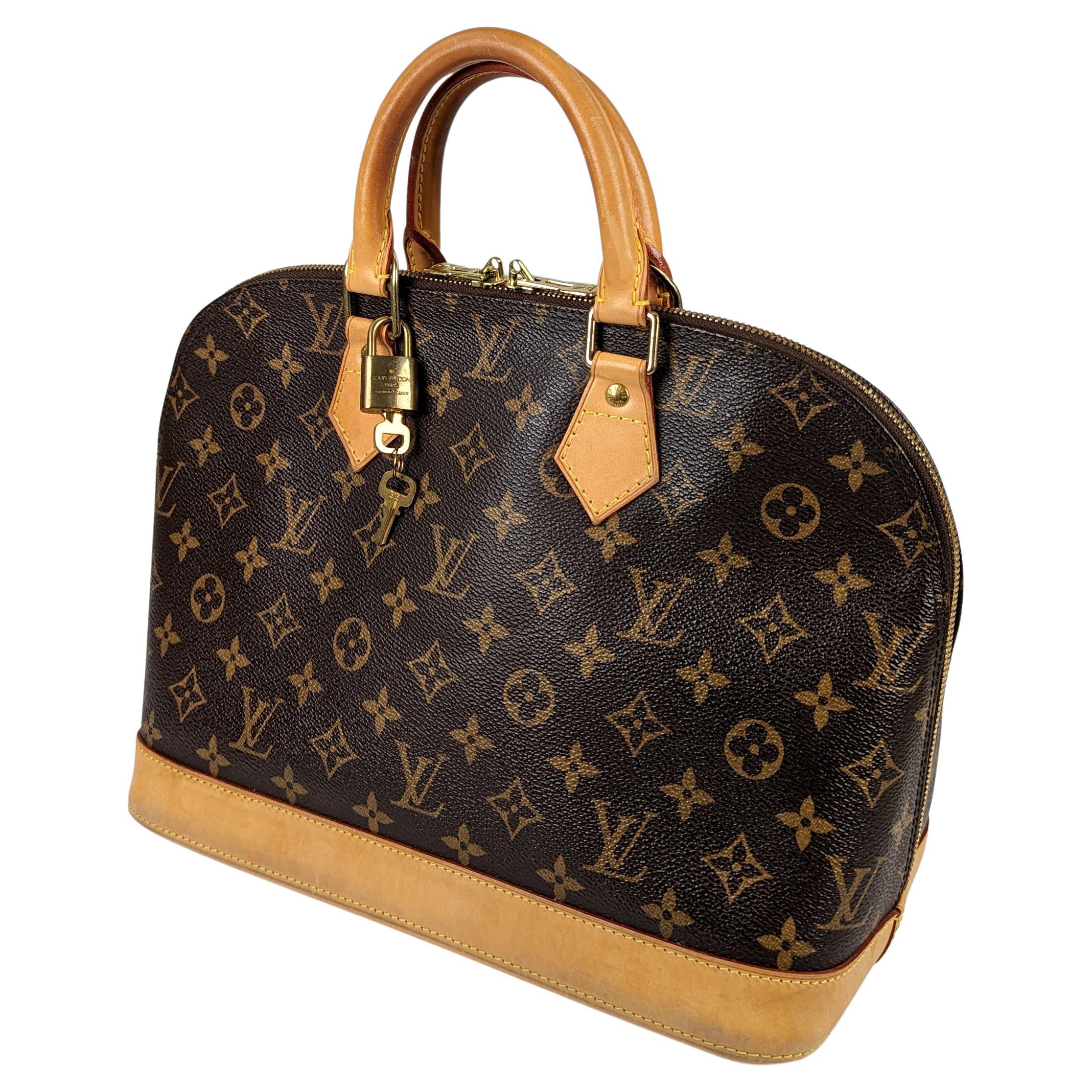 Louis Vuitton Alma leather handbag For Sale