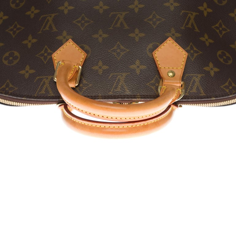 Louis Vuitton Alma MM handbag with strap in brown Monogram canvas 3