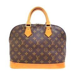 Vintage Louis Vuitton Alma Monogam 230981 Brown Coated Canvas Satchel