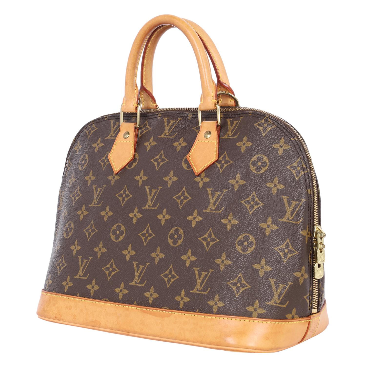 Louis Vuitton Alma Monogramm Canvas Leder Schulranzen Brown 2