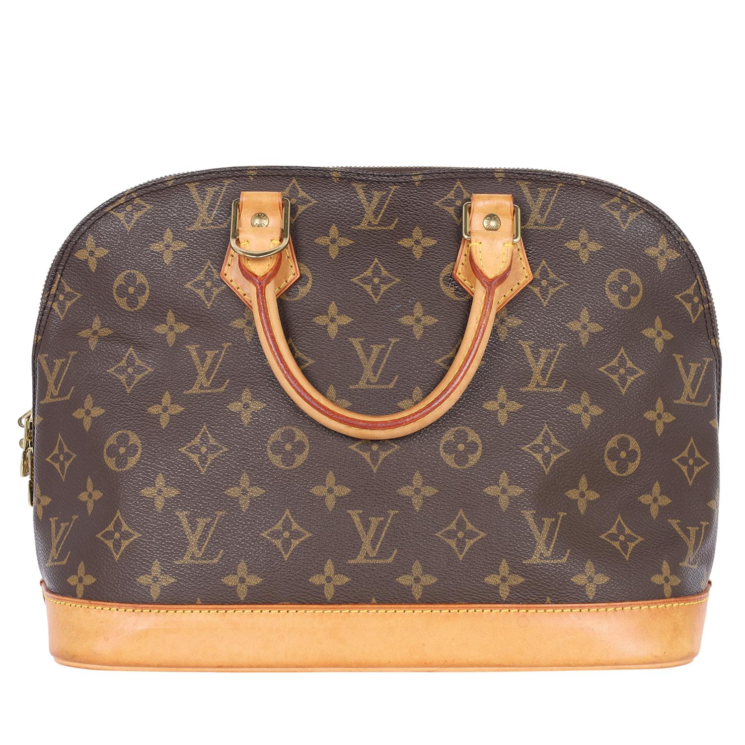 Louis Vuitton Alma Monogramm Canvas Leder Schulranzen Brown 3