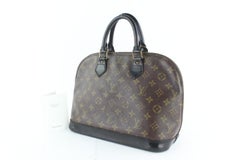 Louis Vuitton Alma Monogram Macassar 17lz1130 Brown Coated Canvas Satchel