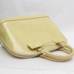 Louis Vuitton Alma Monogram Vernis Pm 869400 Beige Patent Leather Satchel