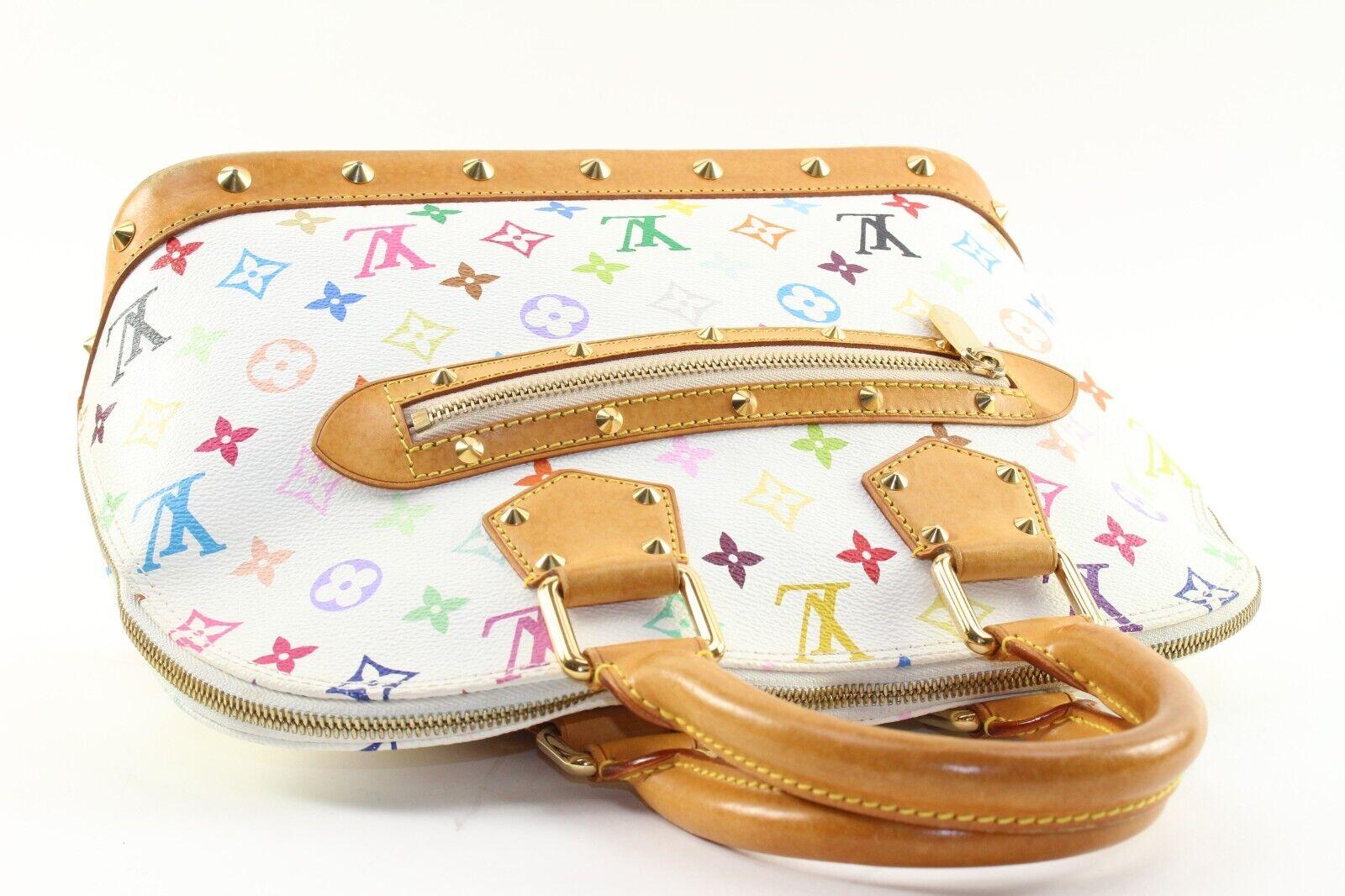 Louis Vuitton Alma Multicolor White Monogram 2LV1222K For Sale 3