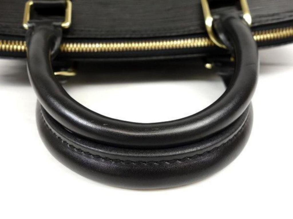 Women's Louis Vuitton Alma Noir 230822 Black Leather Satchel For Sale
