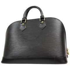 Vintage Louis Vuitton Alma Noir 230822 Black Leather Satchel