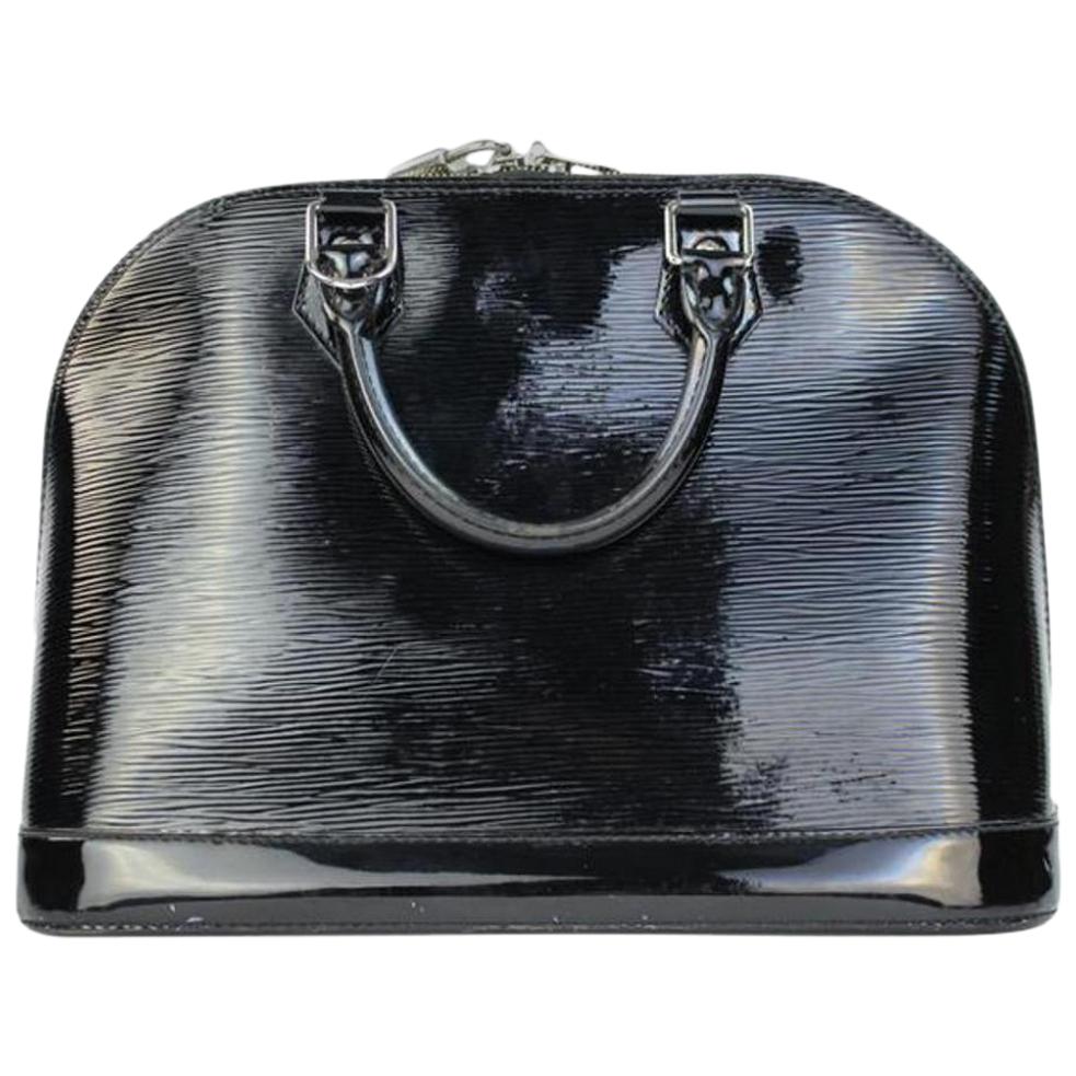 Louis Vuitton Alma Noir Electric Epi 2lvty52317 Black Leather Satchel For Sale