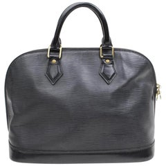 Louis Vuitton Alma Noir Pm 868296 Black Leather Satchel
