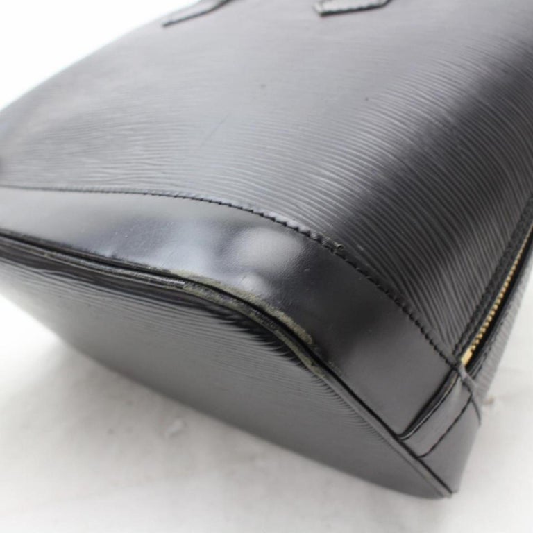 Louis Vuitton Alma Noir Pm Bowler 869271 Black Leather Satchel For Sale ...