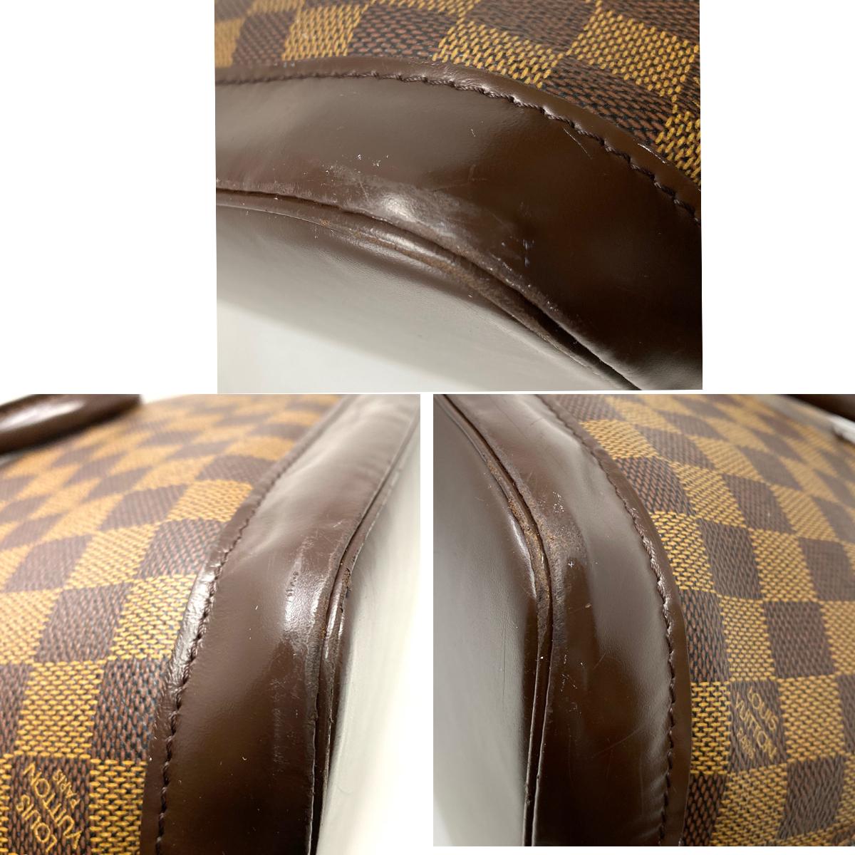 Black Louis Vuitton Alma Pm Damier Ebene Leather Canvas Handbag For Sale