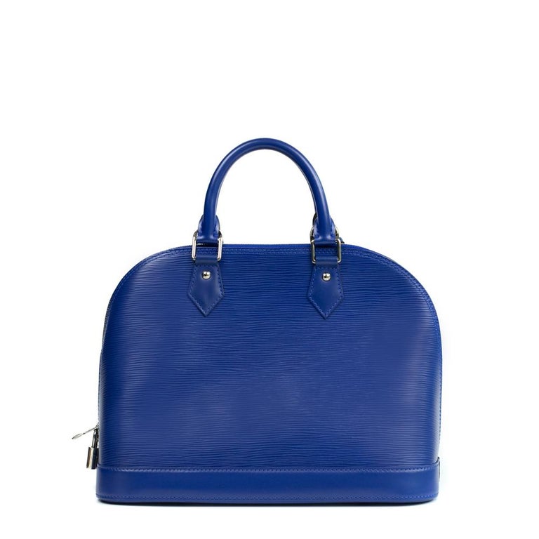 LOUIS VUITTON, Alma PM in blue epi leather For Sale at 1stDibs