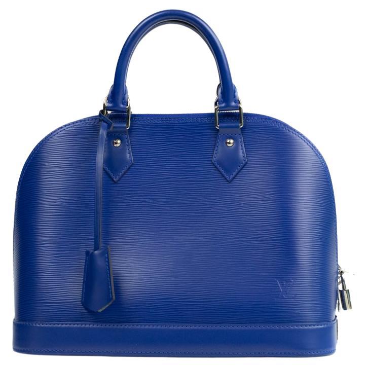LOUIS VUITTON, Alma PM in blue epi leather For Sale
