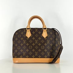 LOUIS VUITTON Alma PM Monogram Brown Handbag 2001