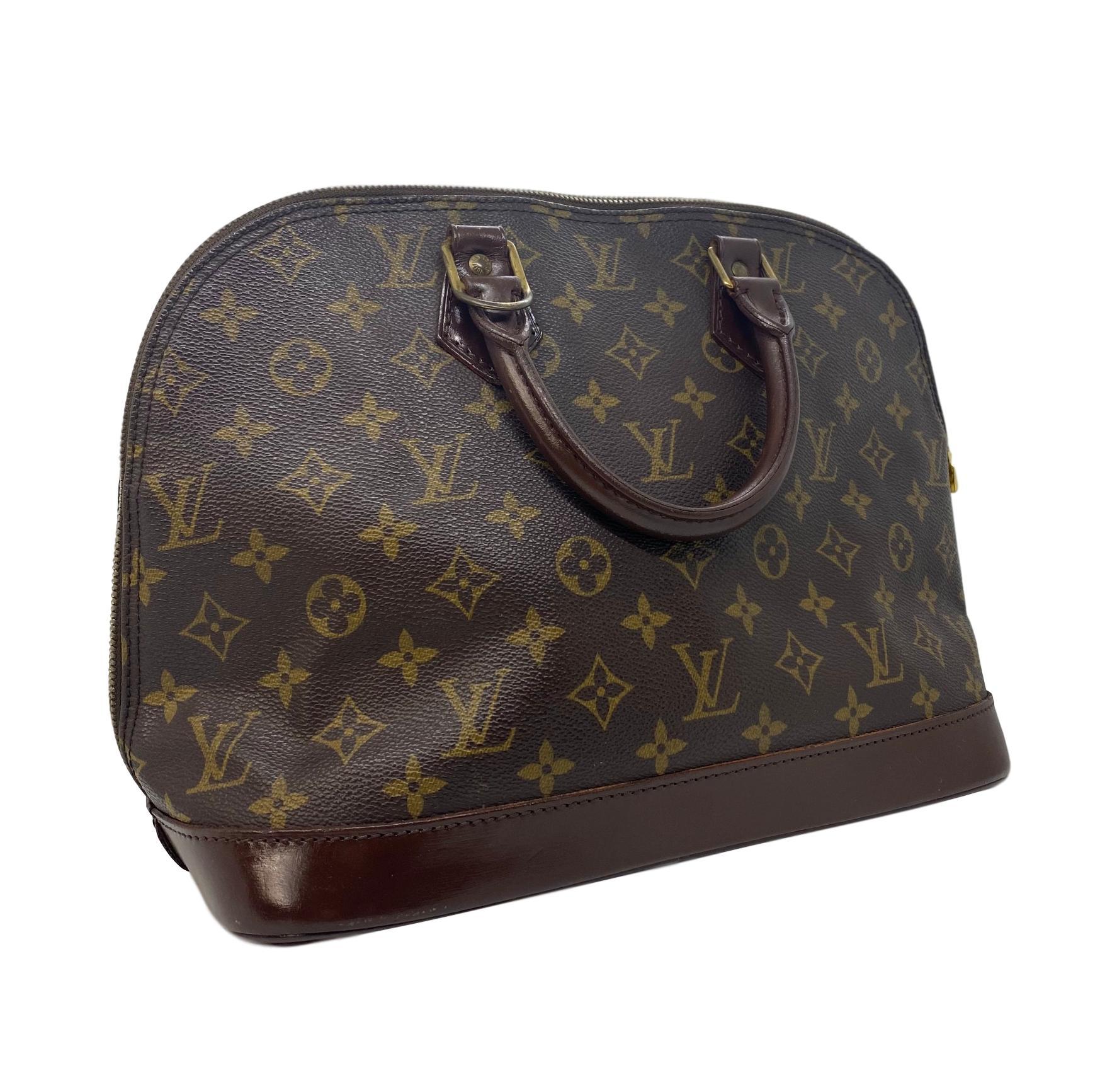 Louis Vuitton Alma PM Handtasche mit Monogramm und oberem Griff:: Frankreich 1995. (Schwarz)