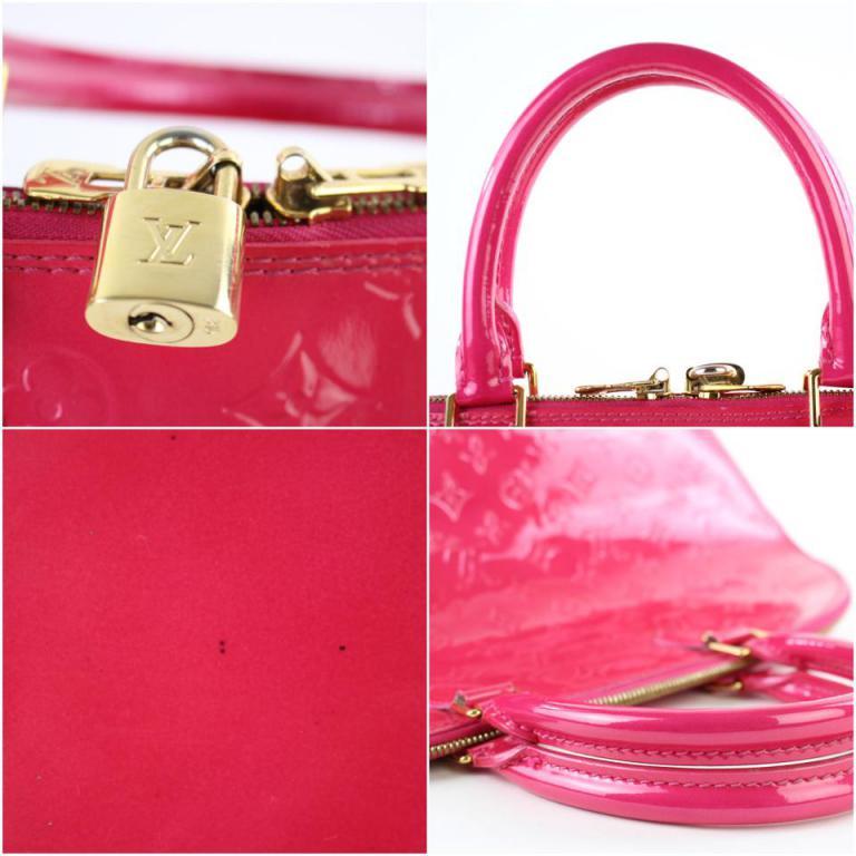 Pink Louis Vuitton Monogram Vernis Alma BB Satchel – Designer Revival