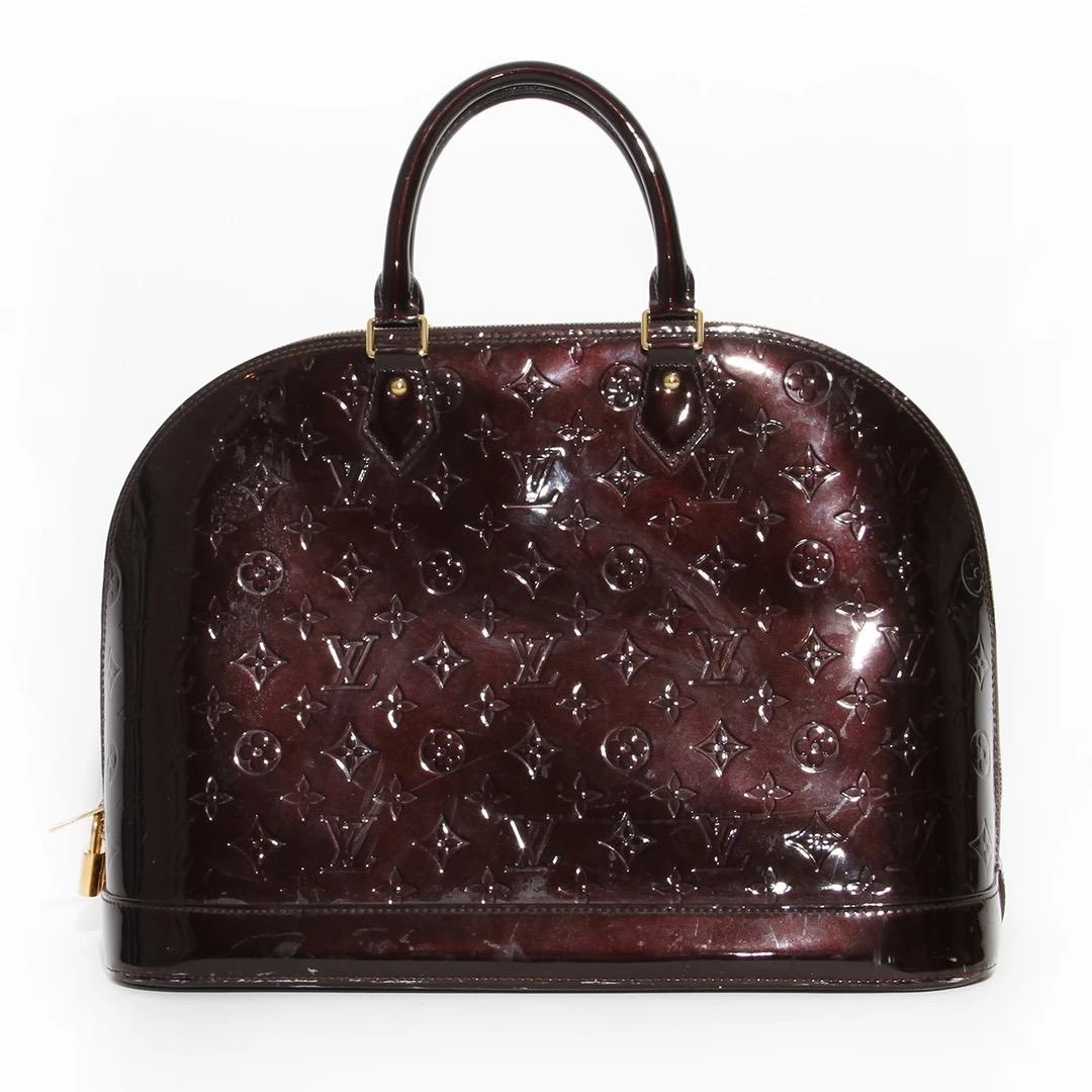 Black Louis Vuitton Alma Vernis Bag