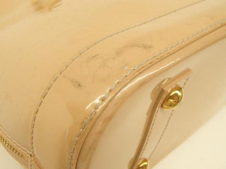 Louis Vuitton Alma Vernis Lvvsl08 Nude Leather Satchel For Sale at 1stDibs