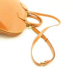 Louis Vuitton Alma With Strap 869248 Brown Leather Satchel