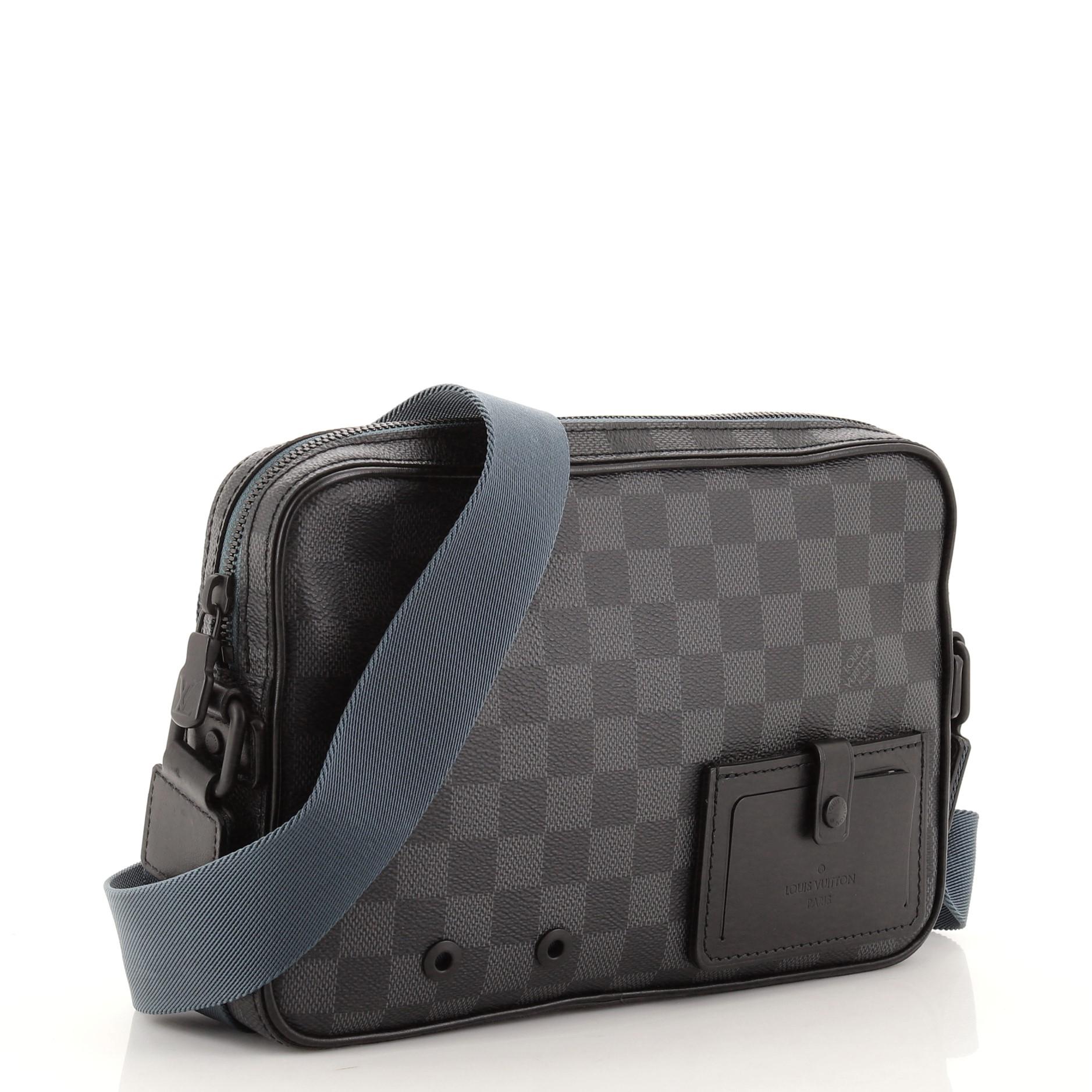 Black Louis Vuitton Alpha Messenger Bag Damier Graphite