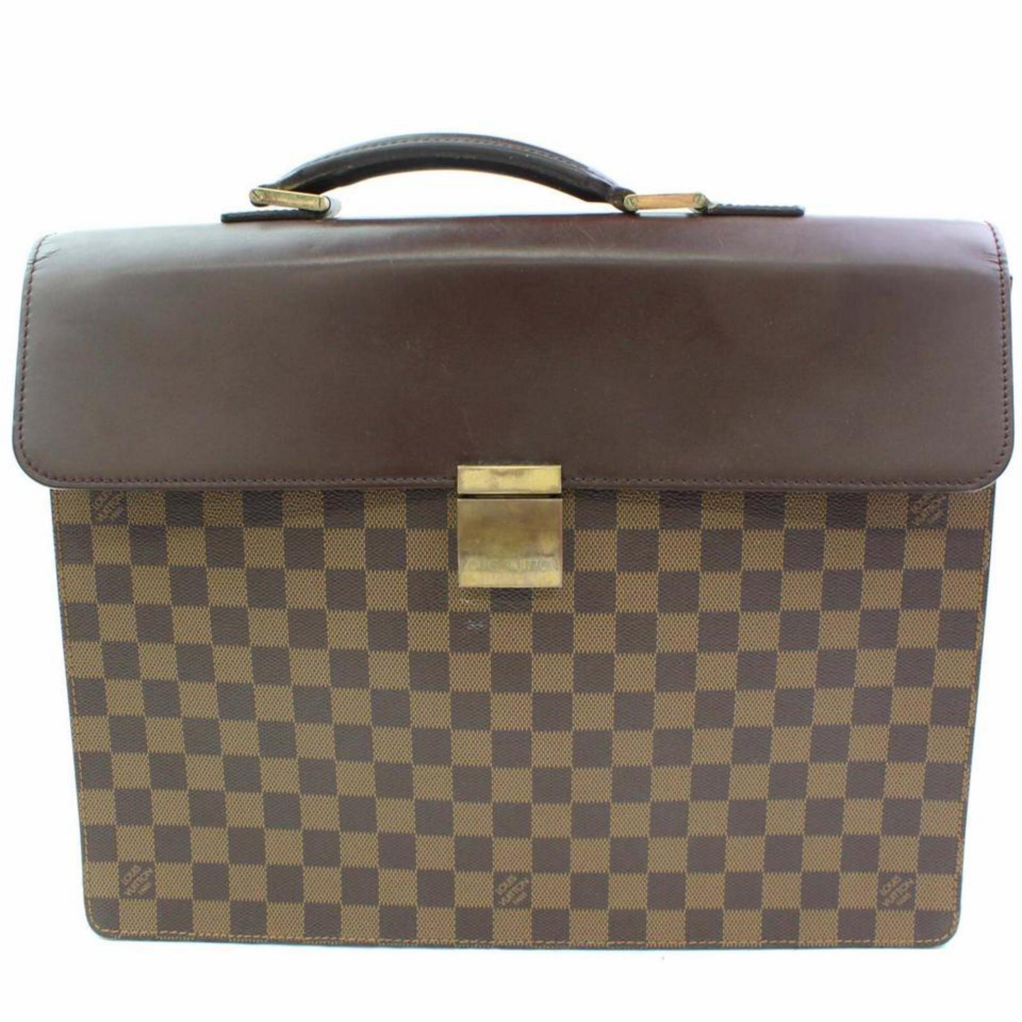 Louis Vuitton Altona  Attache Briefcase 866270 Brown Coated Canvas Laptop Bag For Sale 5