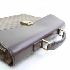 Louis Vuitton Altona  Attache Briefcase 866270 Brown Coated Canvas Laptop Bag