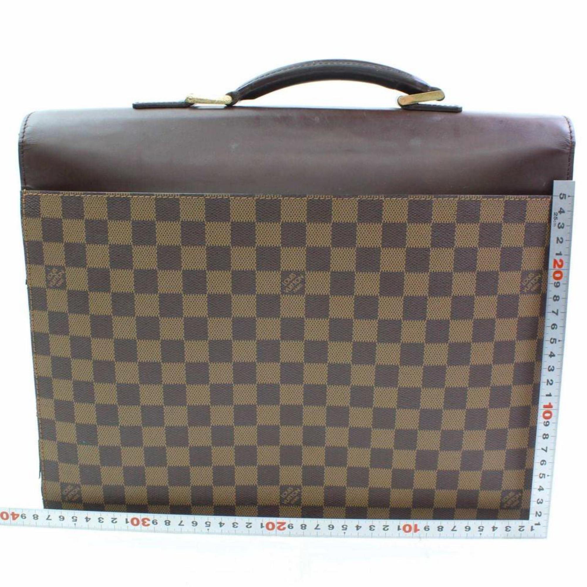 Louis Vuitton Altona  Attache Briefcase 866270 Brown Coated Canvas Laptop Bag For Sale 1