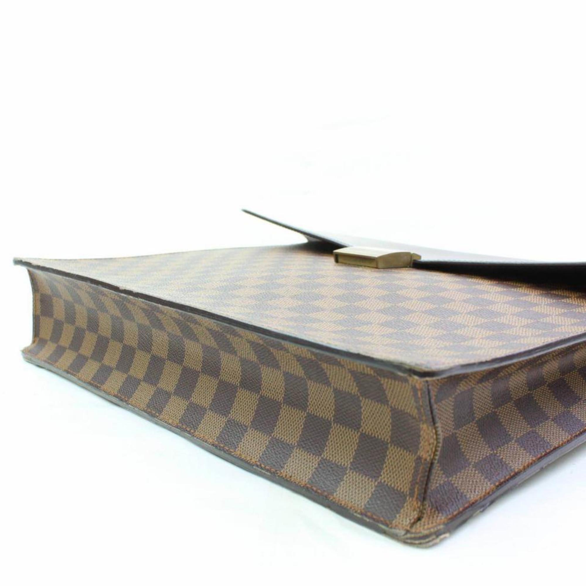 Louis Vuitton Altona  Attache Briefcase 866270 Brown Coated Canvas Laptop Bag For Sale 3