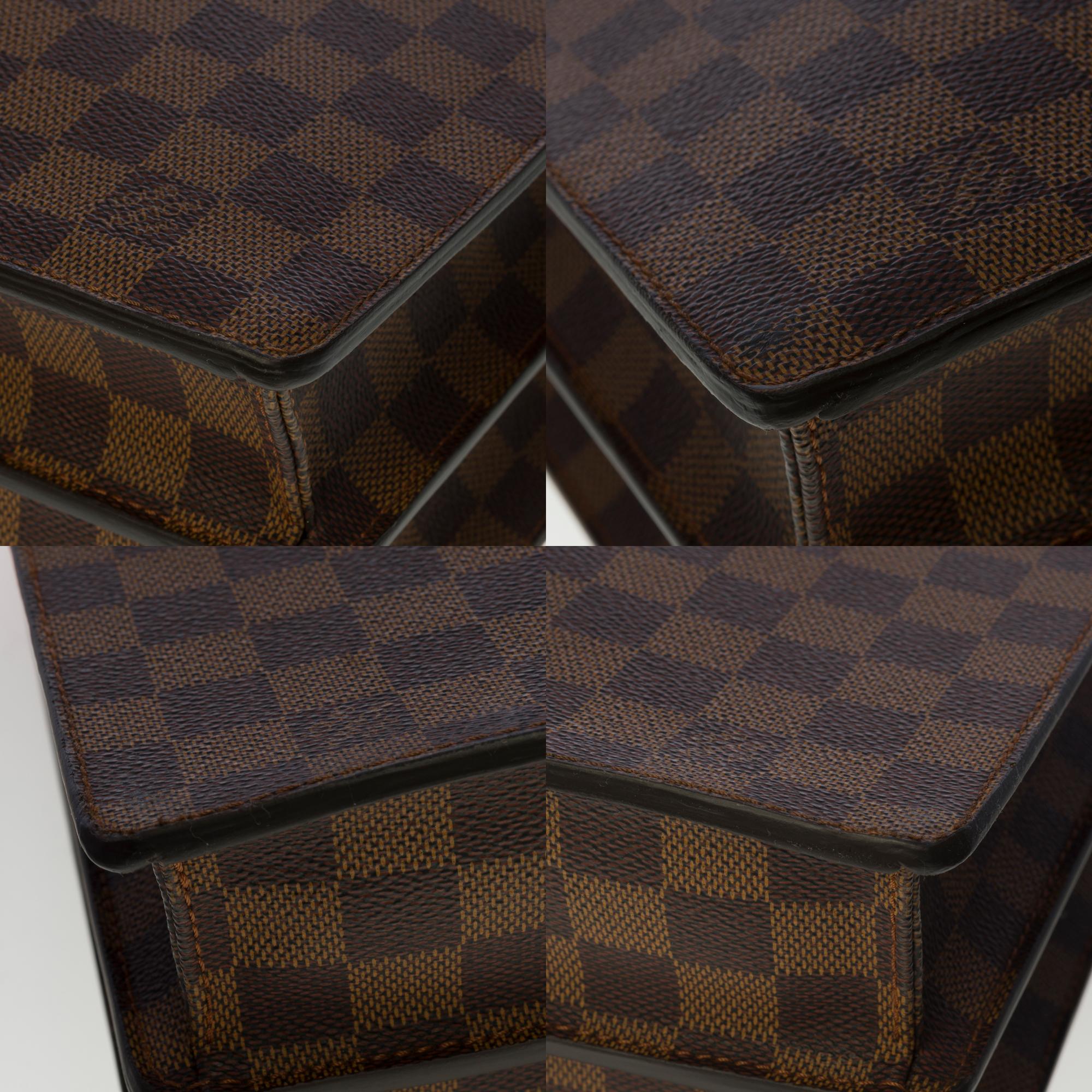 Louis Vuitton Altona Briefcase in brown checkerboard canvas and brown leather 4