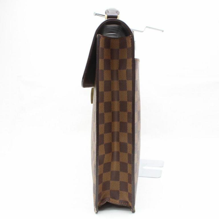 Women's Louis Vuitton Altona Damier Ebene 123019 Brown Canvas Laptop Bag For Sale