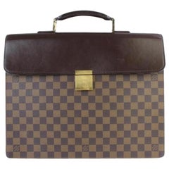 Louis Vuitton Altona Pm Attache 9lt927 Damier Ebene Canvas Laptop Bag