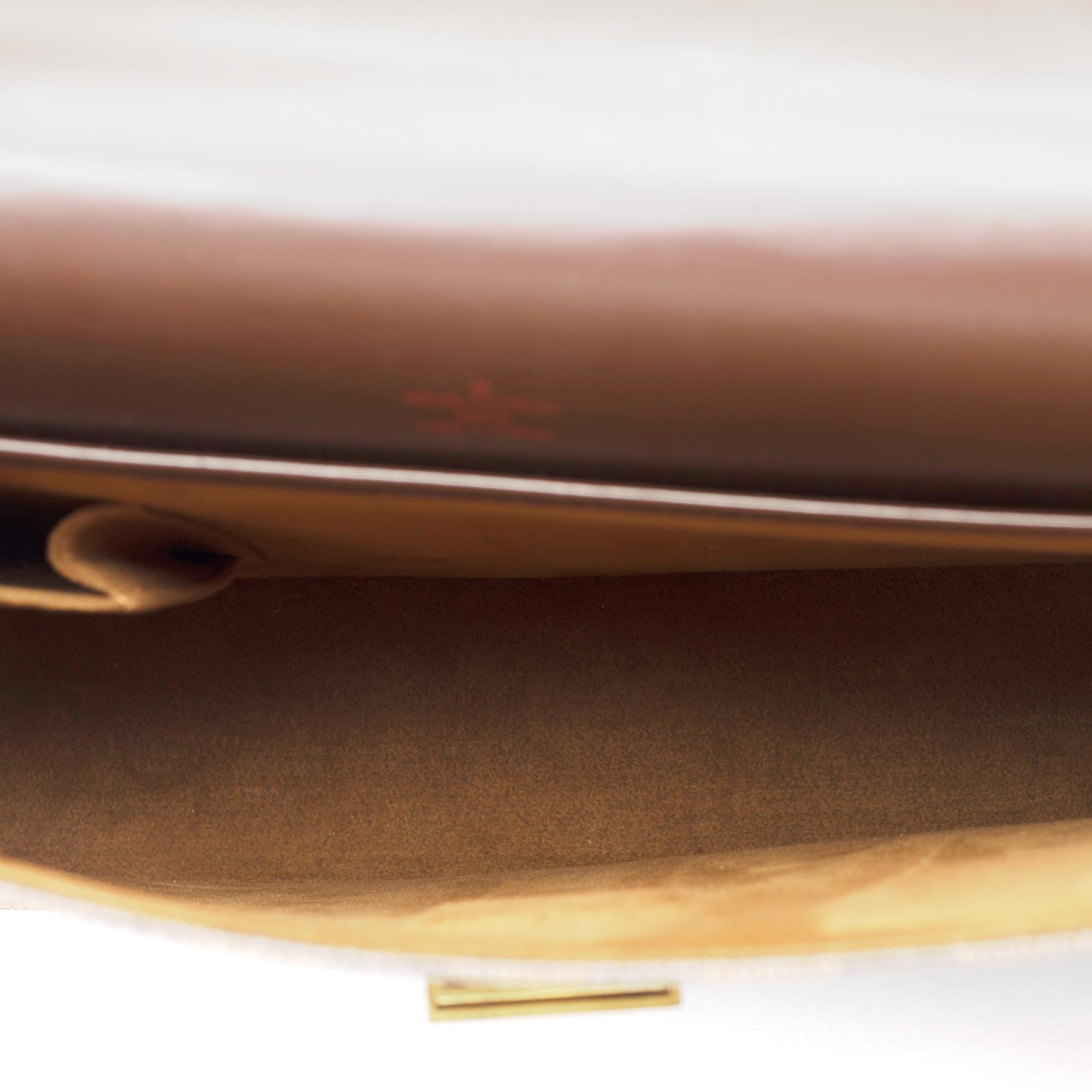 Louis Vuitton Altona PM Briefcase en toile à carreaux marron et cuir marron en vente 4