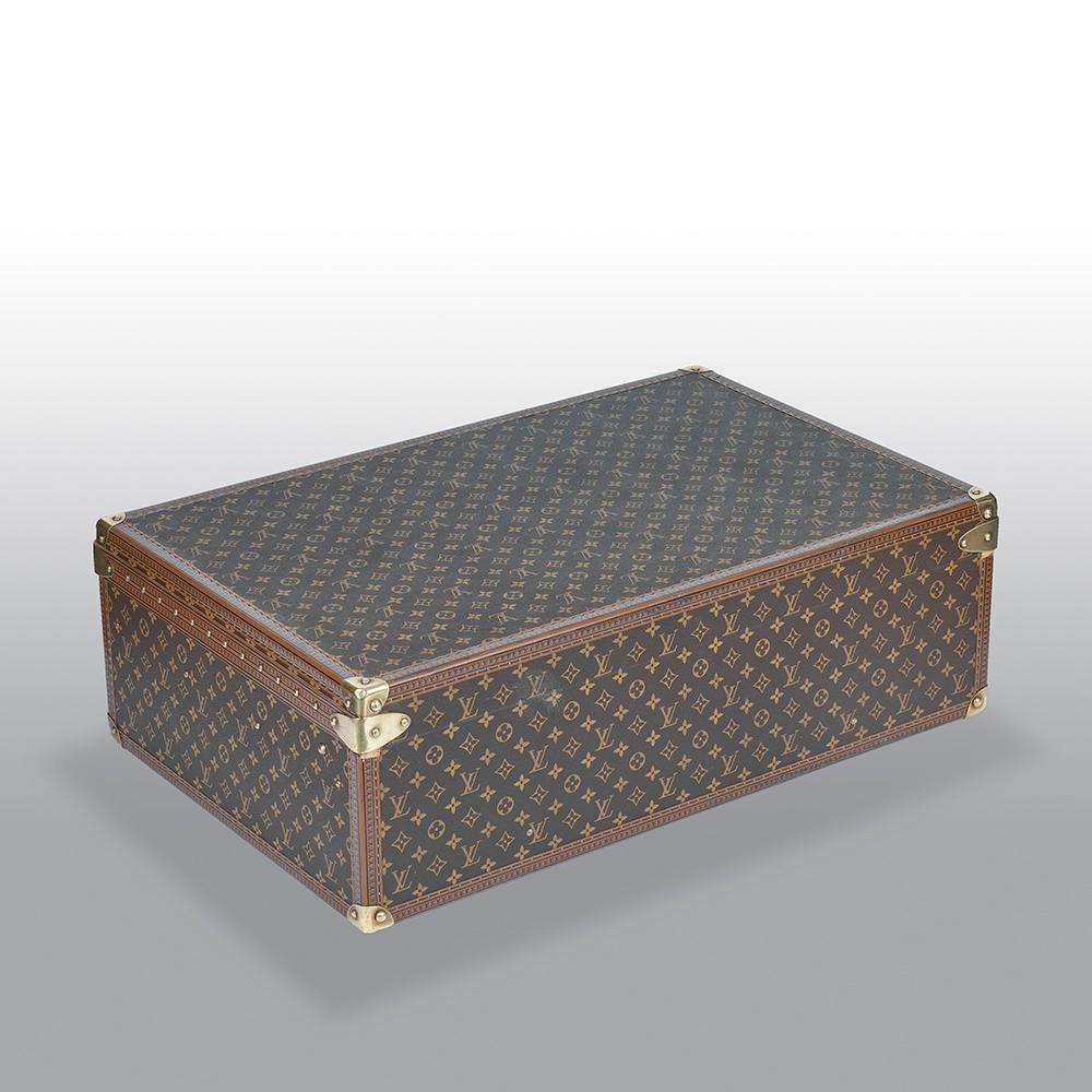 French Louis Vuitton Alzer 80 Monogram Trunk For Sale
